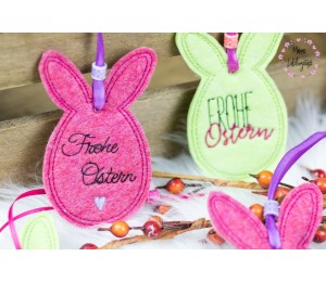 Stickdatei ITH - Anhänger Hasen Eier Ostern